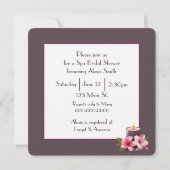 スパブライダルシャワーと蘭 招待状 (裏面)