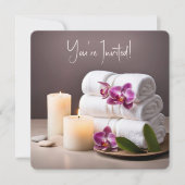 スパブライダルシャワーと蘭 招待状 (正面)