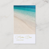 スパブルービーチシートラベル金ゴールド スタイリッシュ 名刺 (正面)