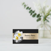 スパプルメリアフラワーズストーンズ金ゴールドバー美しいサロン 名刺 (スタンド正面)