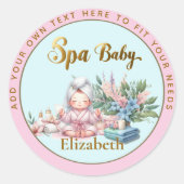 スパベビーシャワーありがとう好意グディーバッグギフト ラウンドシール (正面)