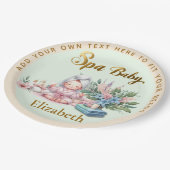 スパベビーシャワーパーティーディナーウェア ペーパープレート (アングル)