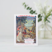 スパベルギーヴィンテージ鉄道ポスター1900年代 ポストカード (スタンド正面)