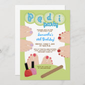 スパペディキュアペディパーティの招待状5x7 招待状 (正面/裏面)