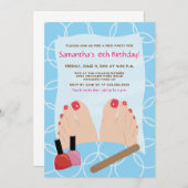 スパペディキュア パーティー招待状 5x7 招待状 (正面/裏面)