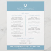 スパマッサージウェルネスセンタートリートメントプロモフライヤー チラシ (裏面)