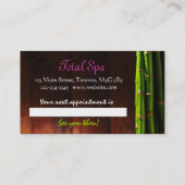 スパマッサージサロン名刺セラピー 予約カード (裏面)