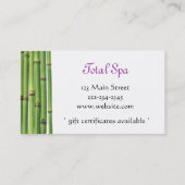 スパマッサージサロン名刺パープルホワイト 名刺 (裏面)