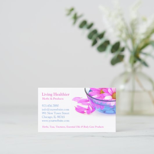 スパマッサージフラワーズ名刺 名刺 (スタンド正面)