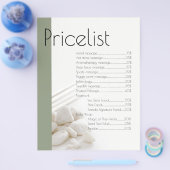 スパマッサージホワイトグレーストーンズ価格表 チラシ (シングル)