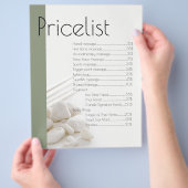 スパマッサージホワイトグレーストーンズ価格表 チラシ (手)