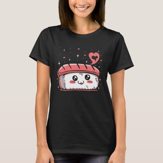 スパムむすび 食品説明図 日本 ハワイ Tシャツ (正面)