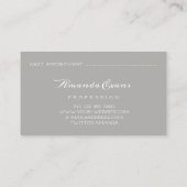 スパメイクアップアーティストシルバークラウン王室のプリンセス 予約カード (裏面)