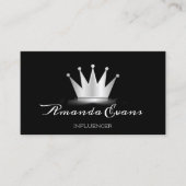 スパメイクアップアーティストシルバークラウン王室のプリンセス 予約カード (正面)