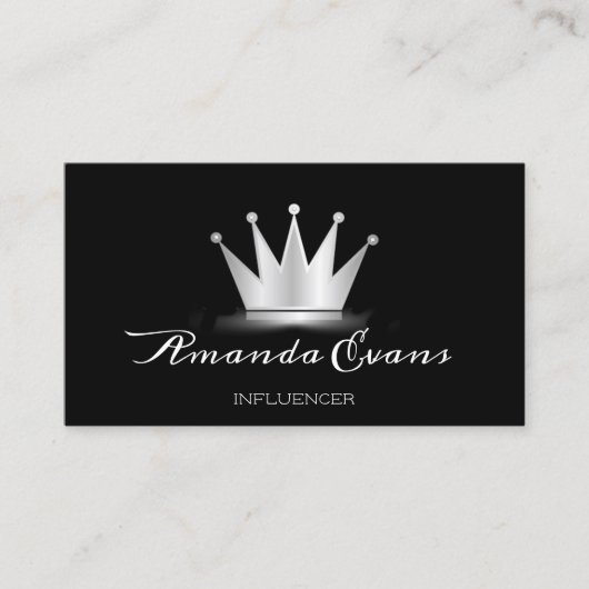 スパメイクアップアーティストシルバークラウン王室のプリンセス 予約カード (正面)