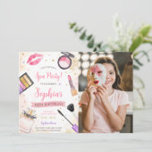 スパメイクアップバースデーパーティー写真 招待状 (スタンド正面)