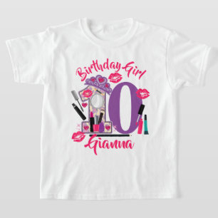 スパメイク誕生日ガール 年カスタム齢 Tシャツ
