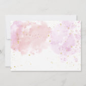 スパメイク誕生日ピンクグリッツ&グラムパーティー写真 招待状 (裏面)