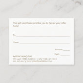 スパモダンサロントロピカルギフト証書 名刺 (裏面)