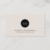 スパモダンサロンミニマリスストライプトビジネスカード 名刺 (裏面)