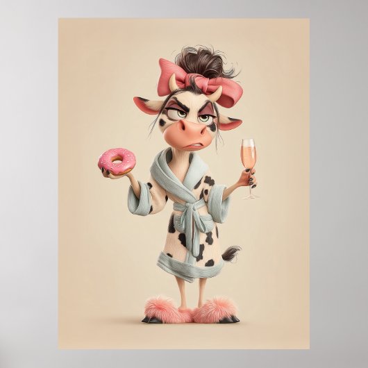 スパモードの牛のサッシー ポスター (正面)