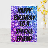 スパユニークークルな特別な友達の誕生日カード カード (黄色い花)