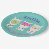 スパラマパーティーラマパジャマ ペーパープレート (アングル)