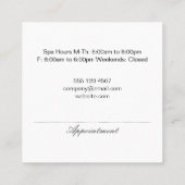 スパリゾート |マッサージ(アポイントメントカード) 予約カード (裏面)