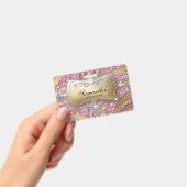 スパルクルジュエリーゼブラ金ゴールドピンク バッジ (手持ち)