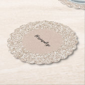 スパルクル赤面クリームグリッツグリッター  ペーパーコースター (アングル)