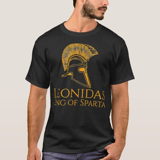 スパルタの古代ギリシャのレオニダス王 Tシャツ (正面)
