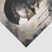 スパルタの戦士の兜のバトルシーン・デコパージュ 薄葉紙 (詳細)