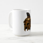 スパルタの戦士の兜 コーヒーマグカップ (正面左)