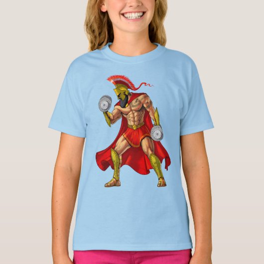 スパルタの戦士の重量挙げ Tシャツ (正面)