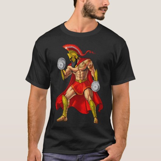 スパルタの戦士 ボディービルダー Tシャツ (正面)