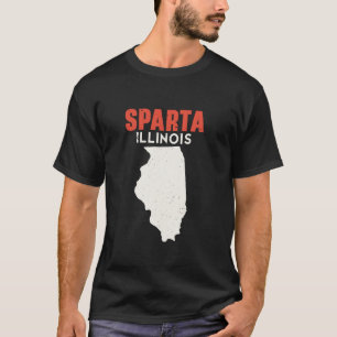 スパルタイリノイUSA州アメリカトラベルイリノイ Tシャツ