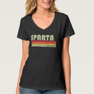 スパルタウィウィスコンシンおもしろいシティホームルーツレトロ7 Tシャツ