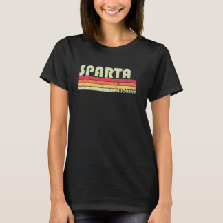 スパルタウィウィスコンシンおもしろいシティホームルーツレトロ7 Tシャツ