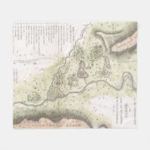 スパルタギリシャ(1783年)のヴィンテージの地図 フリースブランケット (正面(横))