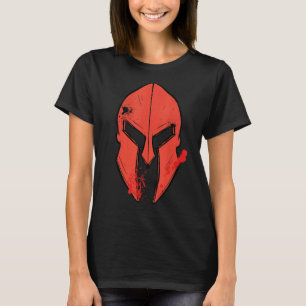 スパルタヘルメットウォリアー古代ギリシャのグラディエーター Tシャツ