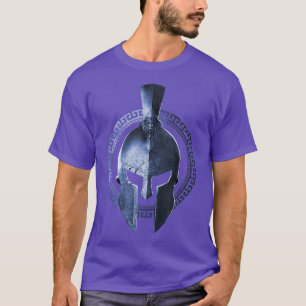 スパルタンのヘルメット戦士スパルタギリシャのグラディエーターの作業 Tシャツ