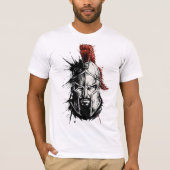 スパルタンの怒り: 戦いの術を極めろ Tシャツ (正面)
