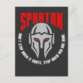 スパルタンウォリアリティギフトフィットネスジムトレーニング ポストカード (正面)