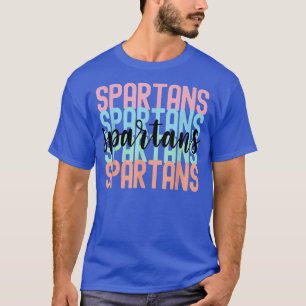 スパルタンスチームマスコットスクールスピリットゲームナイト Tシャツ