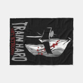 スパルタンスパルタヘルメットジム動機ギフト フリースブランケット (正面(横))