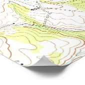 スパルタンバーグサウスカロライナのヴィンテージの地図(1949年) ポスター (角)