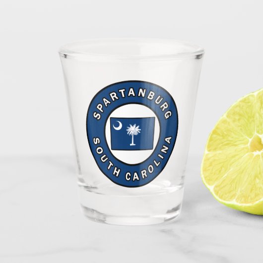 スパルタンバーグサウスカロライナ ショットグラス (正面)