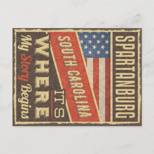 スパルタンバーグサウスカロライナ ポストカード (正面)