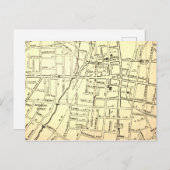 スパルタンブルクSCヴィンテージの地図 ポストカード (正面/裏面)