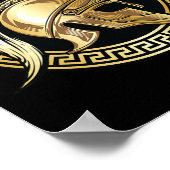 スパルタンヘルメットグラディエータースパルタギリシャトレーニング ポスター (角)